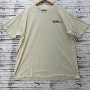 Brixton T-shirt Men's Beige Cream SS Cotton Size 2XL Standard Fit Skater Graphic
